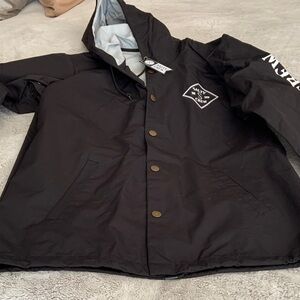 Salty Crew Black Hooded Raincoat